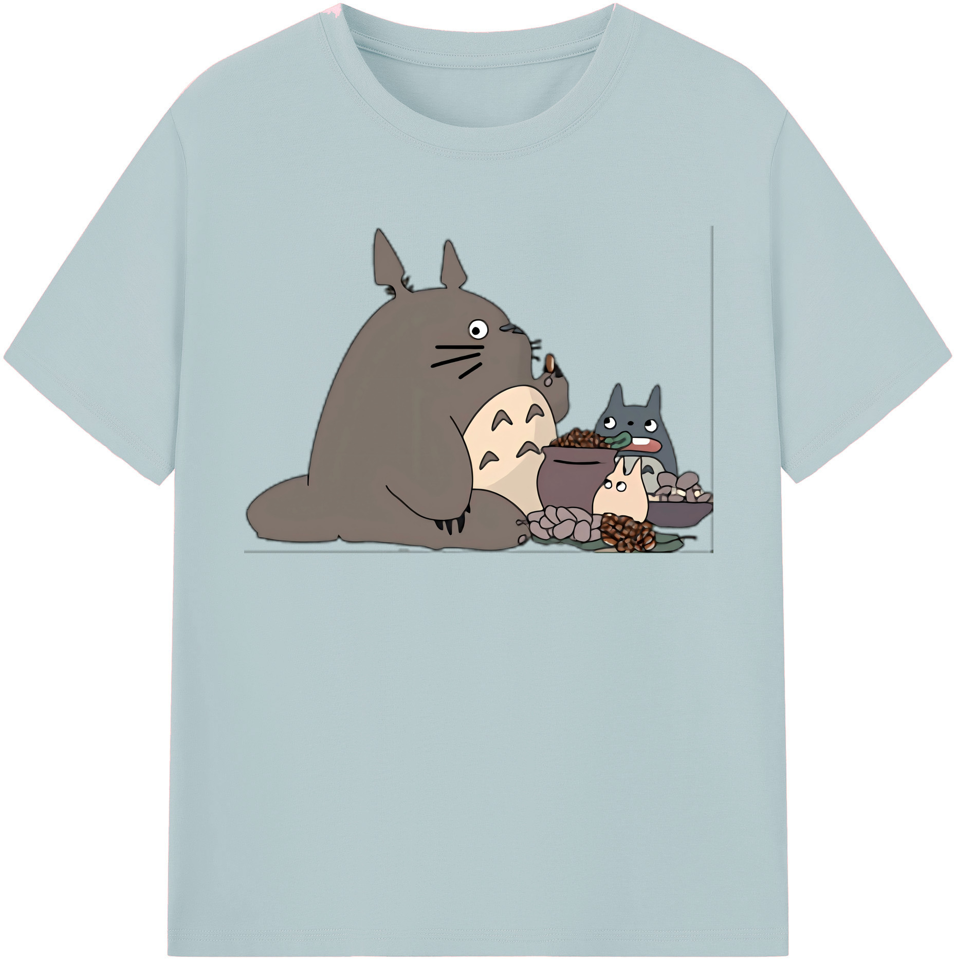 （画像用） となりのトトロ 草壁メイ 草壁サツキ My Neighbor Totoro Satsuki Kusakabe Mei Kusakabe 綿100％半袖Tシャツ（フロントプリント）